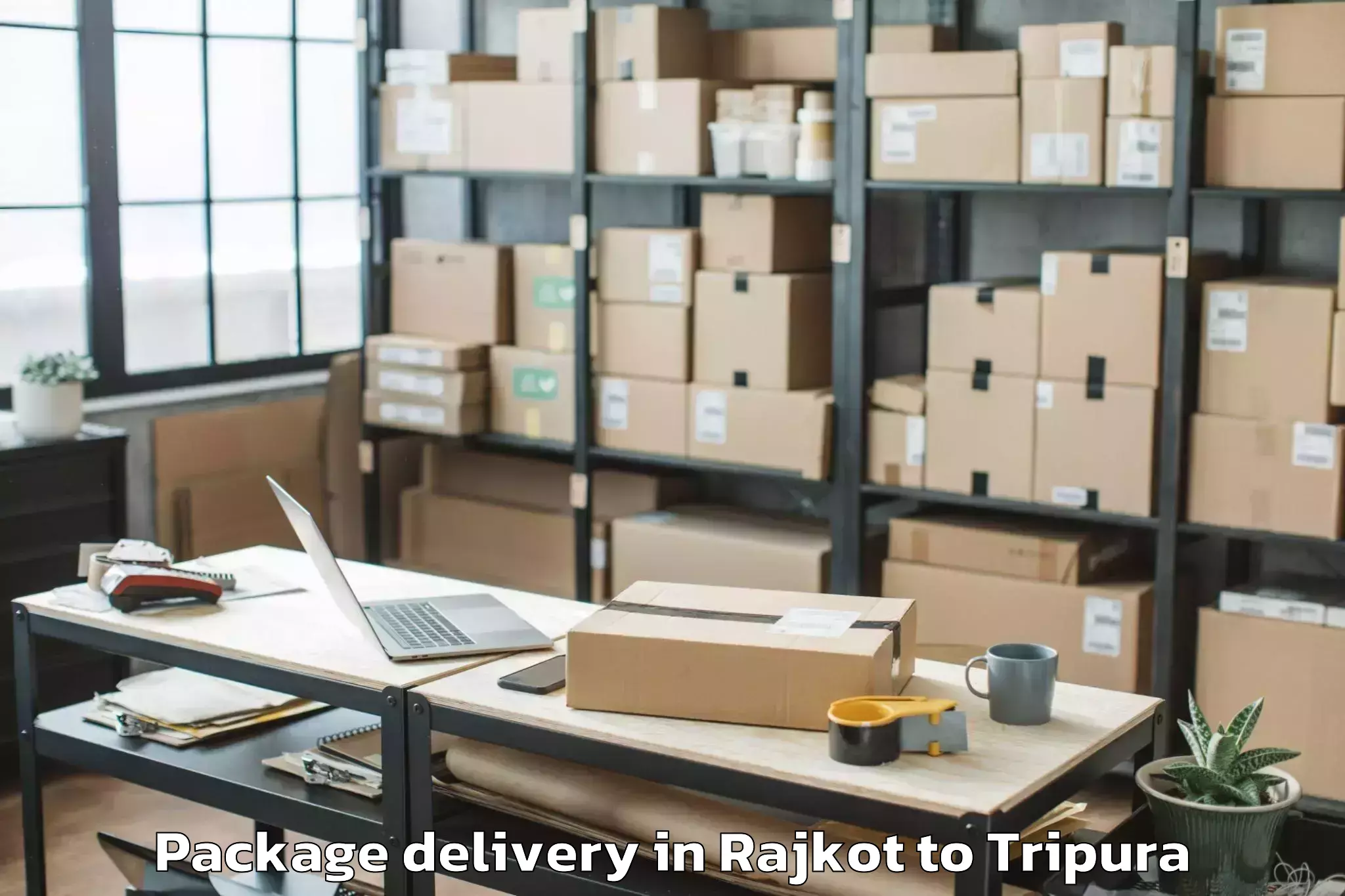 Professional Rajkot to Kathalia Package Delivery